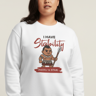 Unisex heavy sweatshirt featuring a monster digital print on ash-colored fabric, ideal for casual wear.