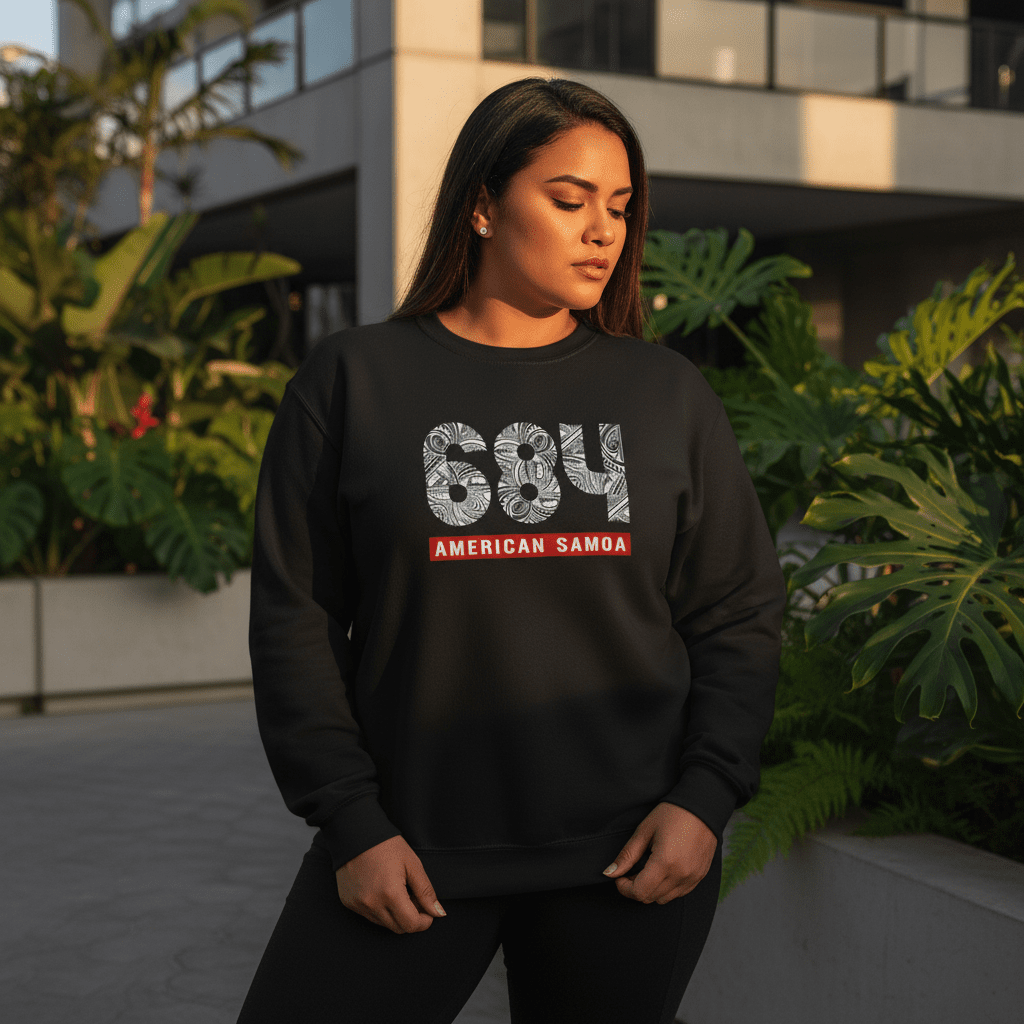 Unisex Heavy Sweatshirt - American Samoa 684 - Personalized - USA - The Koko Samoa