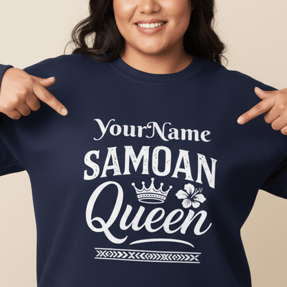 Unisex Heavy Sweatshirt - Samoan Queen - Personalized - USA - The Koko Samoa
