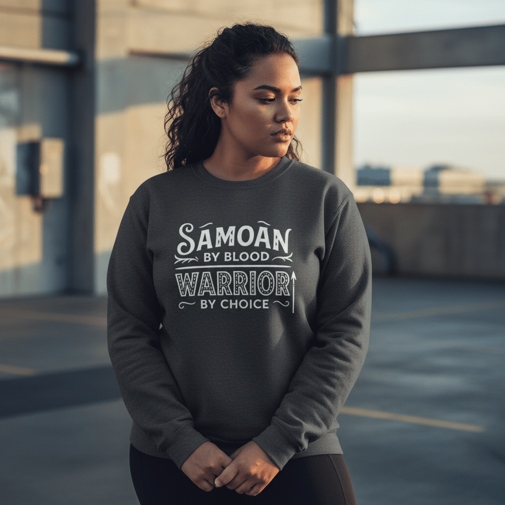 Unisex Heavy Sweatshirt - Warrior by Choice - Personalized - USA - The Koko Samoa