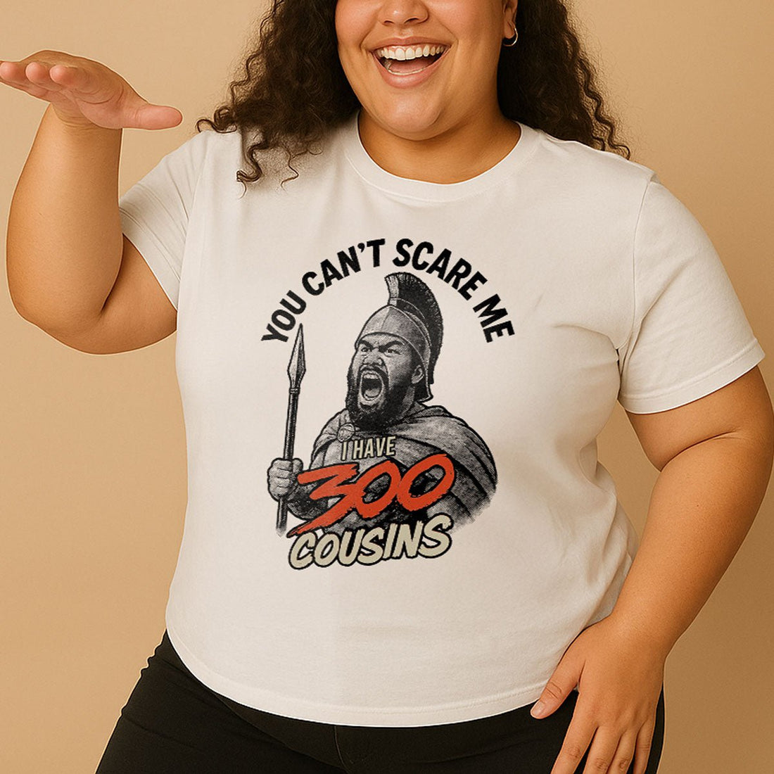 Soft unisex T-shirt featuring a digital monster design, in a comfortable fit with "300 Cousins USA" print.
