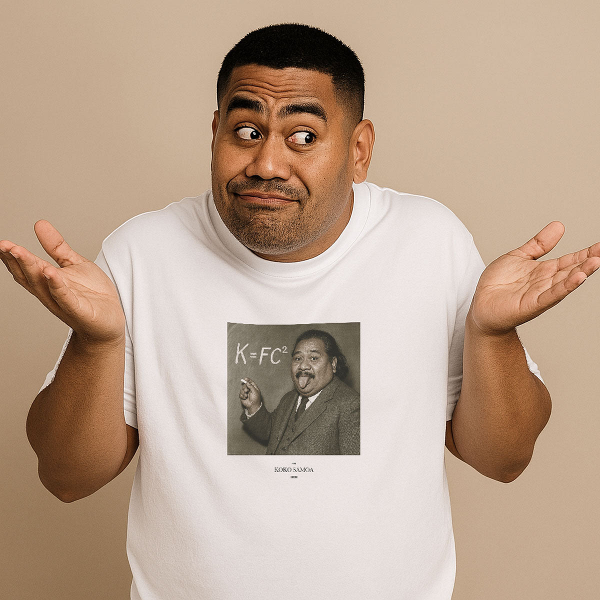 White unisex soft tee by The Print Bar featuring a monster digital print, ideal for casual wear and comfortable fit.