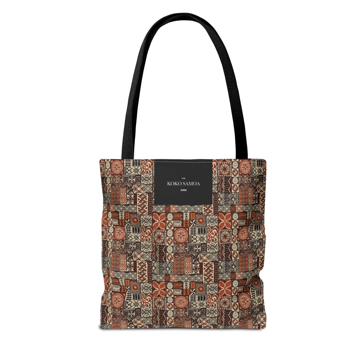 Black Elei tote bag by MWW on Demand, 13x13 inches, stylish canvas bag for everyday use in AU, NZ, and USA.