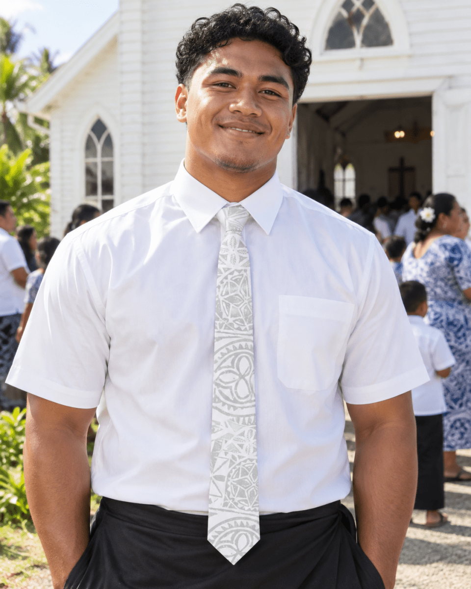 Necktie - White Sunday - The Koko Samoa