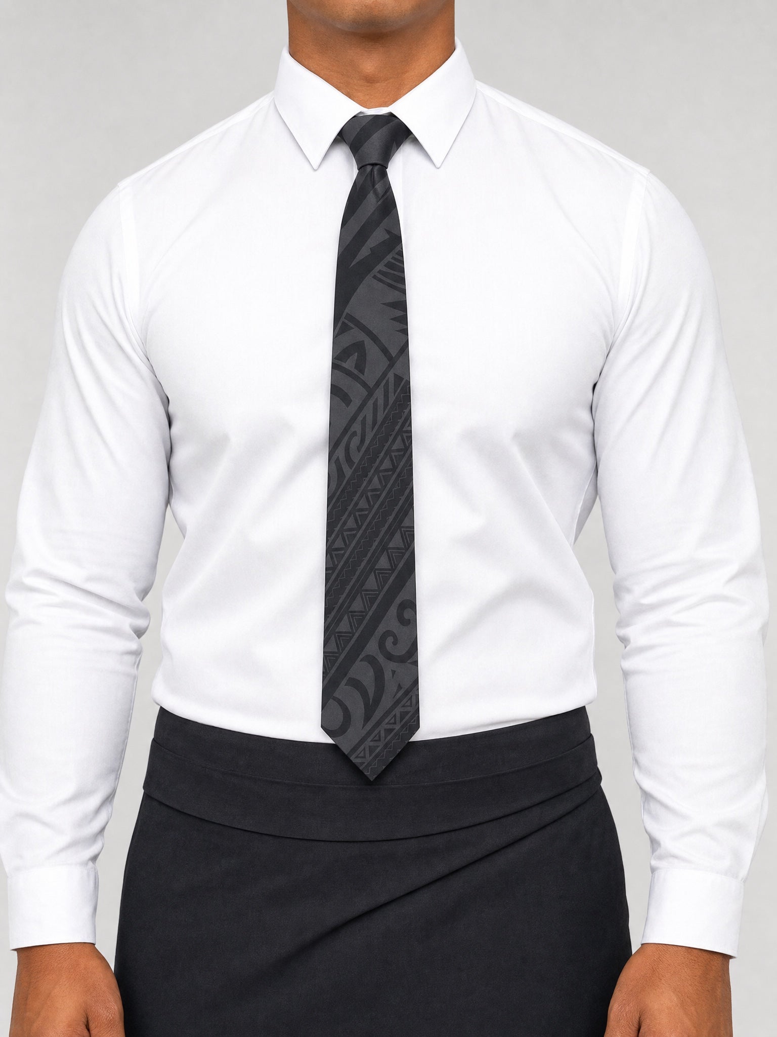 Necktie - Warrior on a light grey studio background
