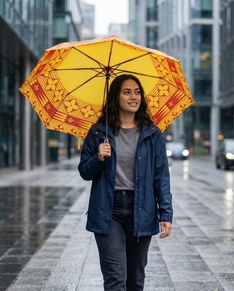 PasifikaOne Umbrella - 48"/122cm - Tongan Yellow - AU/NZ - The Koko Samoa