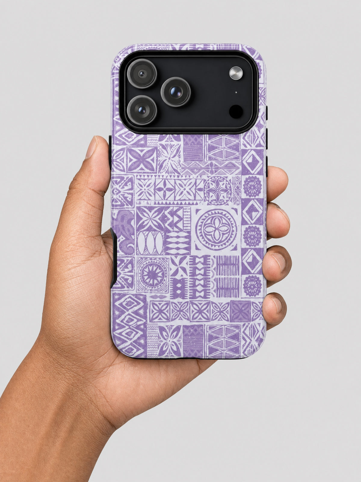 Tough Phone Case - Lavender Elei on a light grey studio background