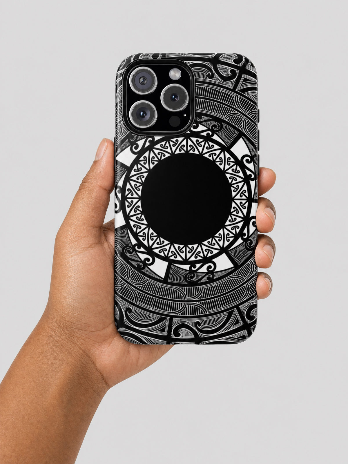 Tough Phone Case - Māori on a light grey studio background