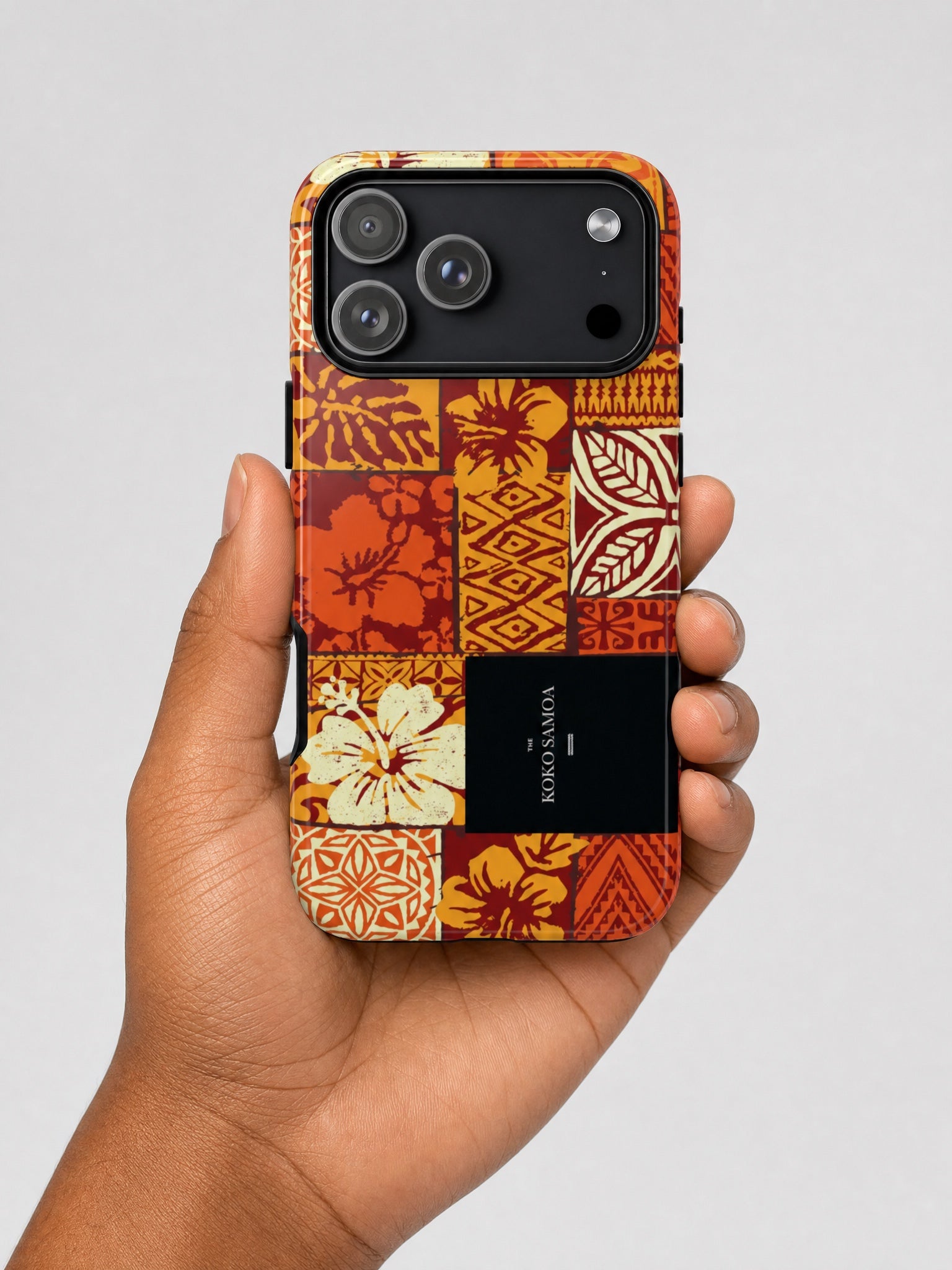 Tough Phone Case - Sataoa Sunrise on a light grey studio background