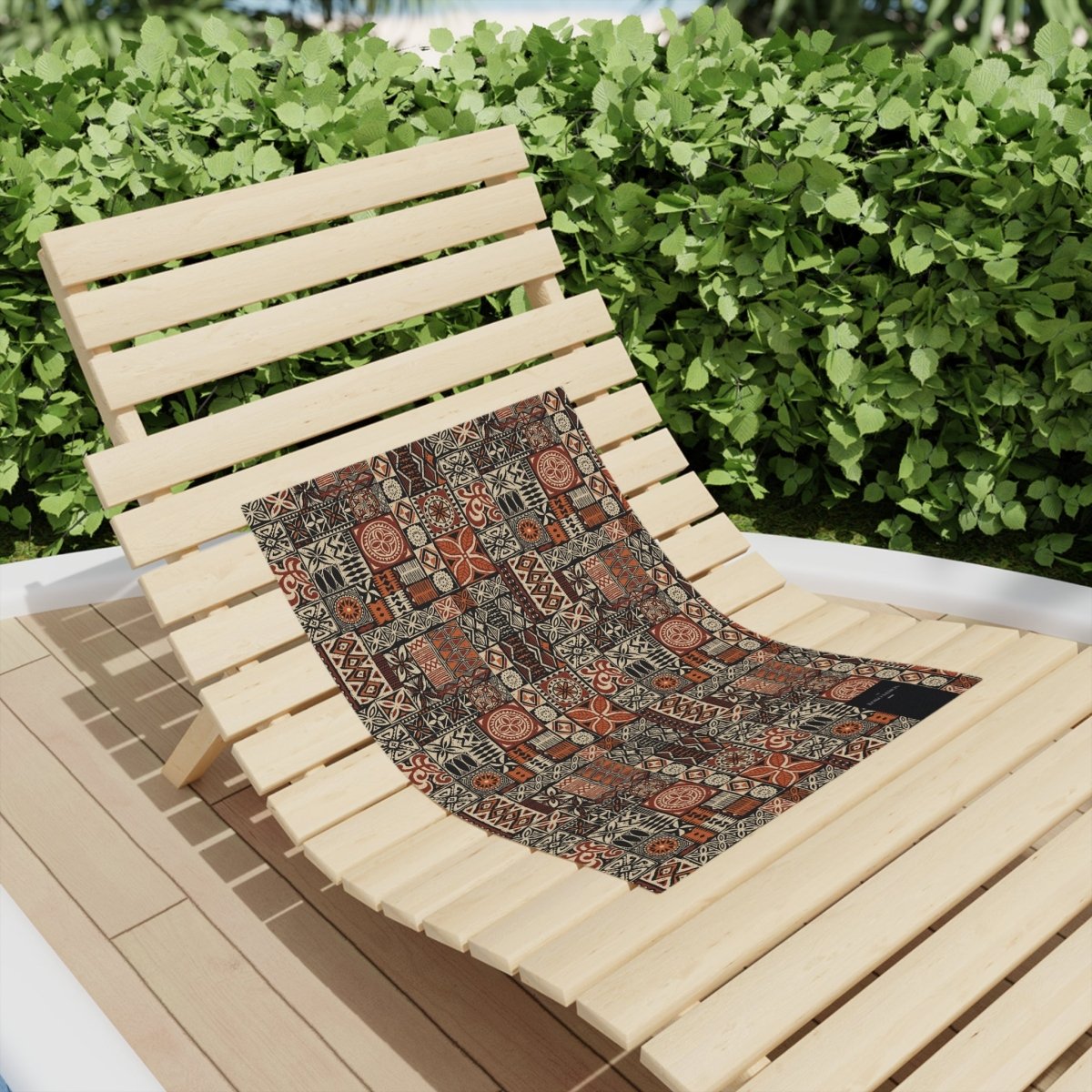 TerryBack™ Boho Towels by Prima Printing, face towel with colorful Elei pattern, 46x69 cm, home decor accessory.