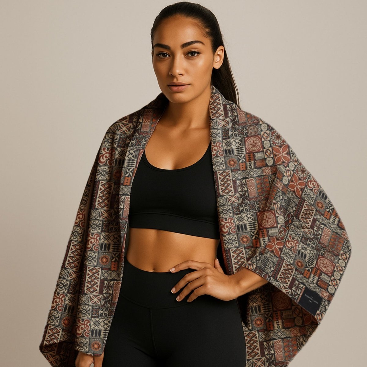 TerryBack™ Boho Towels by Prima Printing, Elei design, 46x69 cm home decor face towels with colorful bohemian patterns.