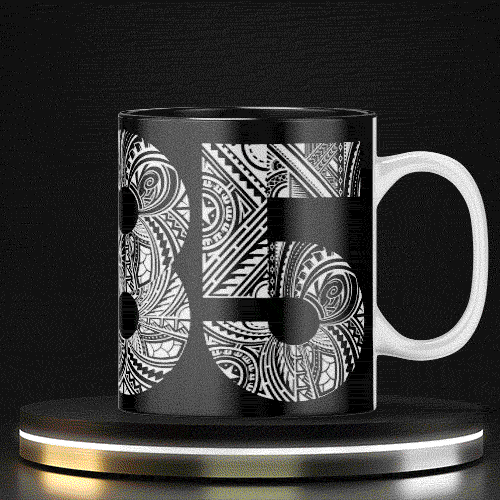 Black LimaLuxe™ 325ml mug, featuring a sleek design and sturdy ceramic construction.