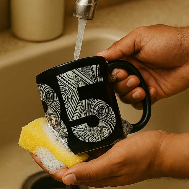 LimaLuxe™ black 325ml mug featuring a sleek design, perfect for coffee or tea in AU/NZ.