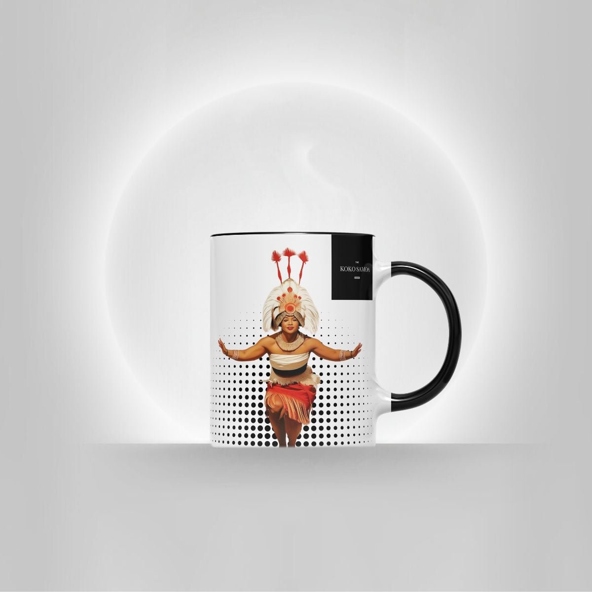 Taupou LimaLuxe™ 325ml Mug, black ceramic mug with stylish design, perfect for hot beverages in AU/NZ.