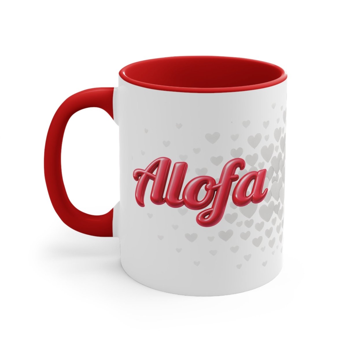 Pink LimaLuxe™ 325ml mug by Prima Printing featuring Alofa design, perfect for hot beverages in AU/NZ.