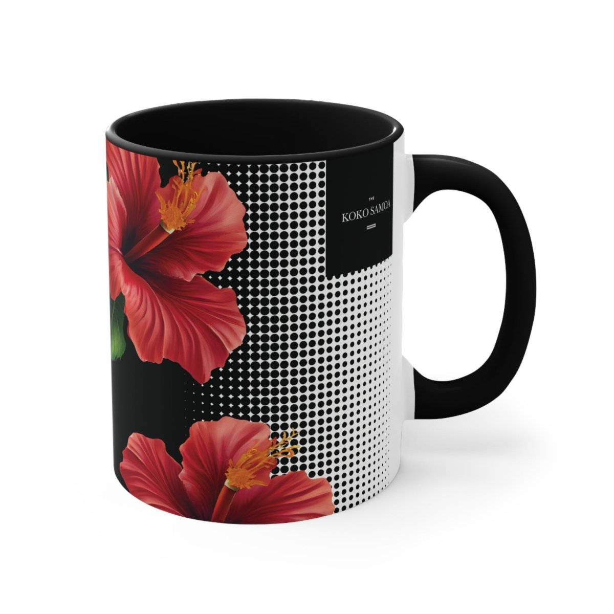 Black LimaLuxe™ 325ml mug featuring Aute design, perfect for hot beverages in AU/NZ.