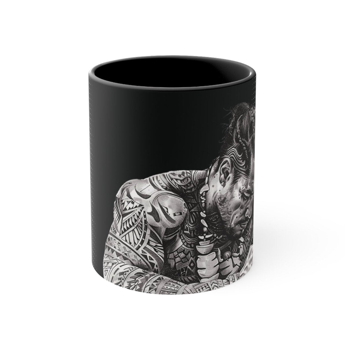 Black LimaLuxe™ 325ml mug featuring the Toa design, perfect for coffee or tea in AU/NZ markets.