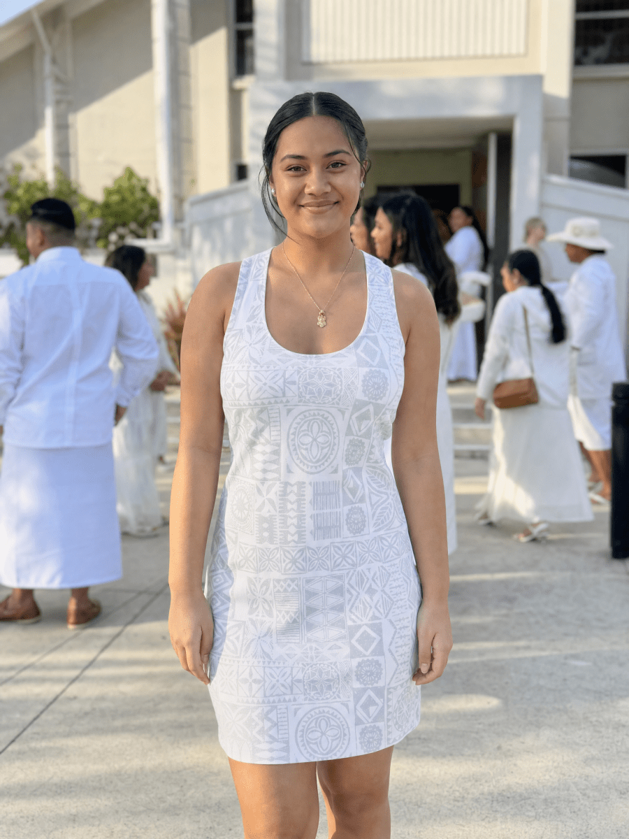 Racerback Dress - White Sunday - The Koko Samoa