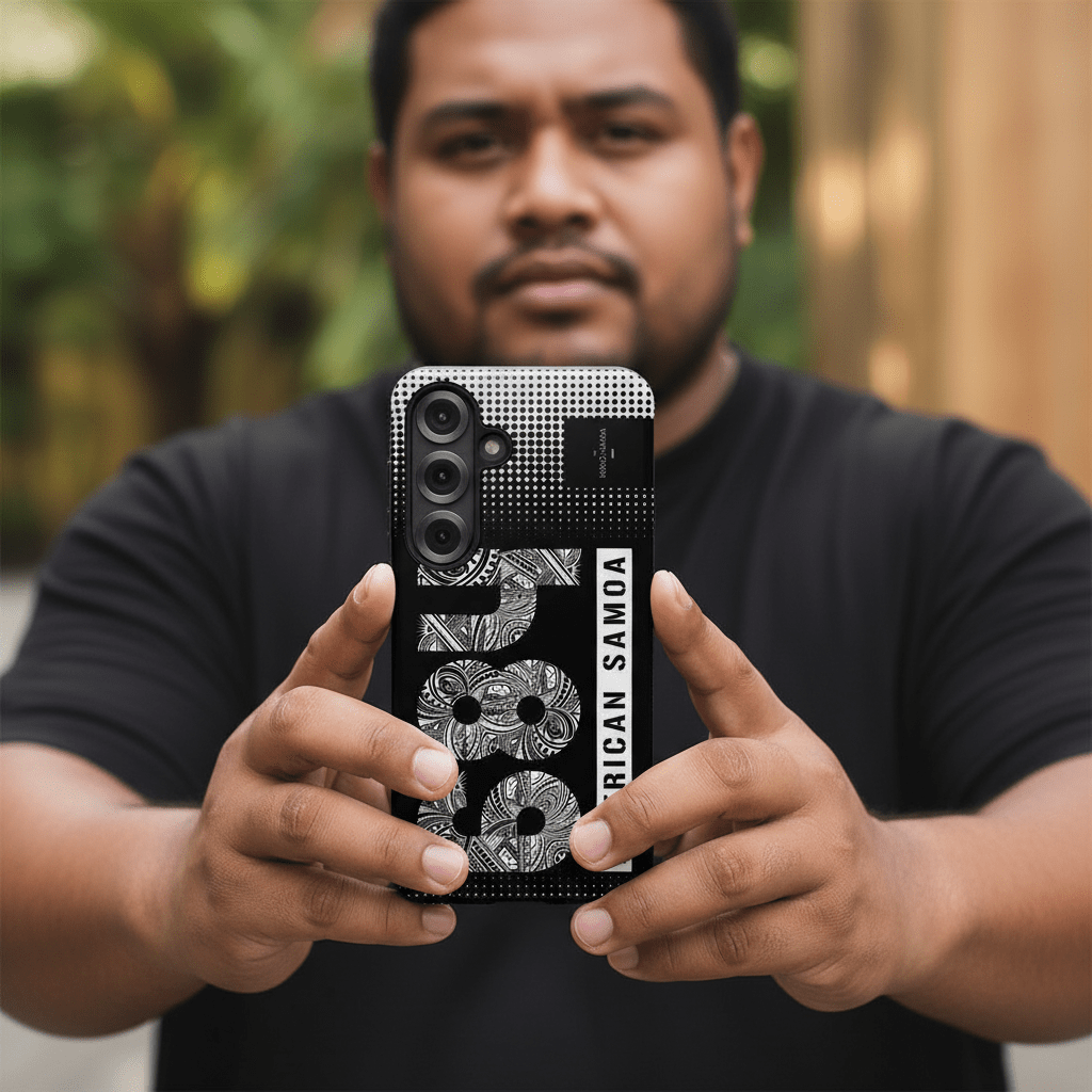 Samsung Tough Phone Case with Koko Samoa design, durable protective cover for Samsung smartphones.
