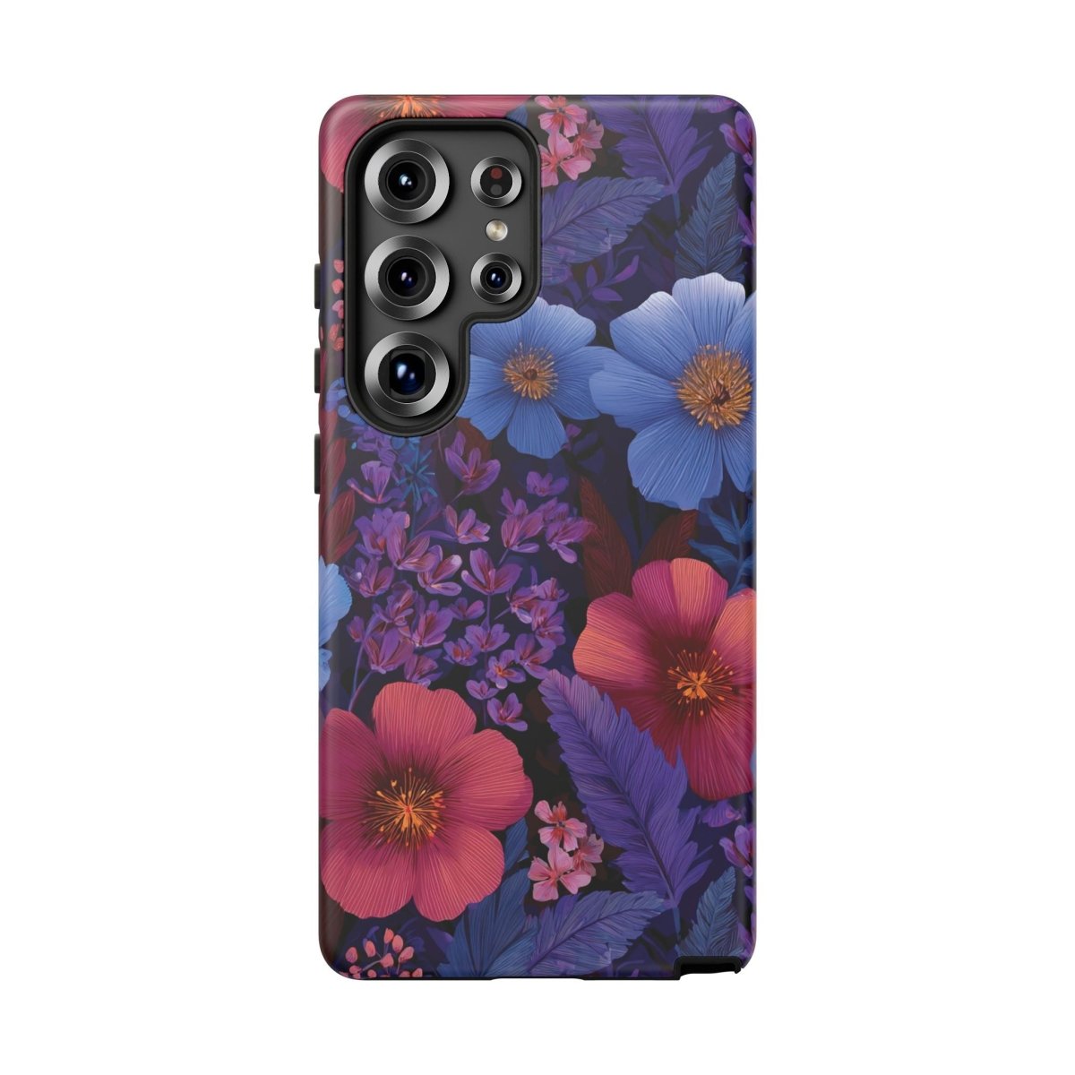 Samsung Tough Phone Case by WOYC in lavender tropics design, offering durable protection for smartphones.