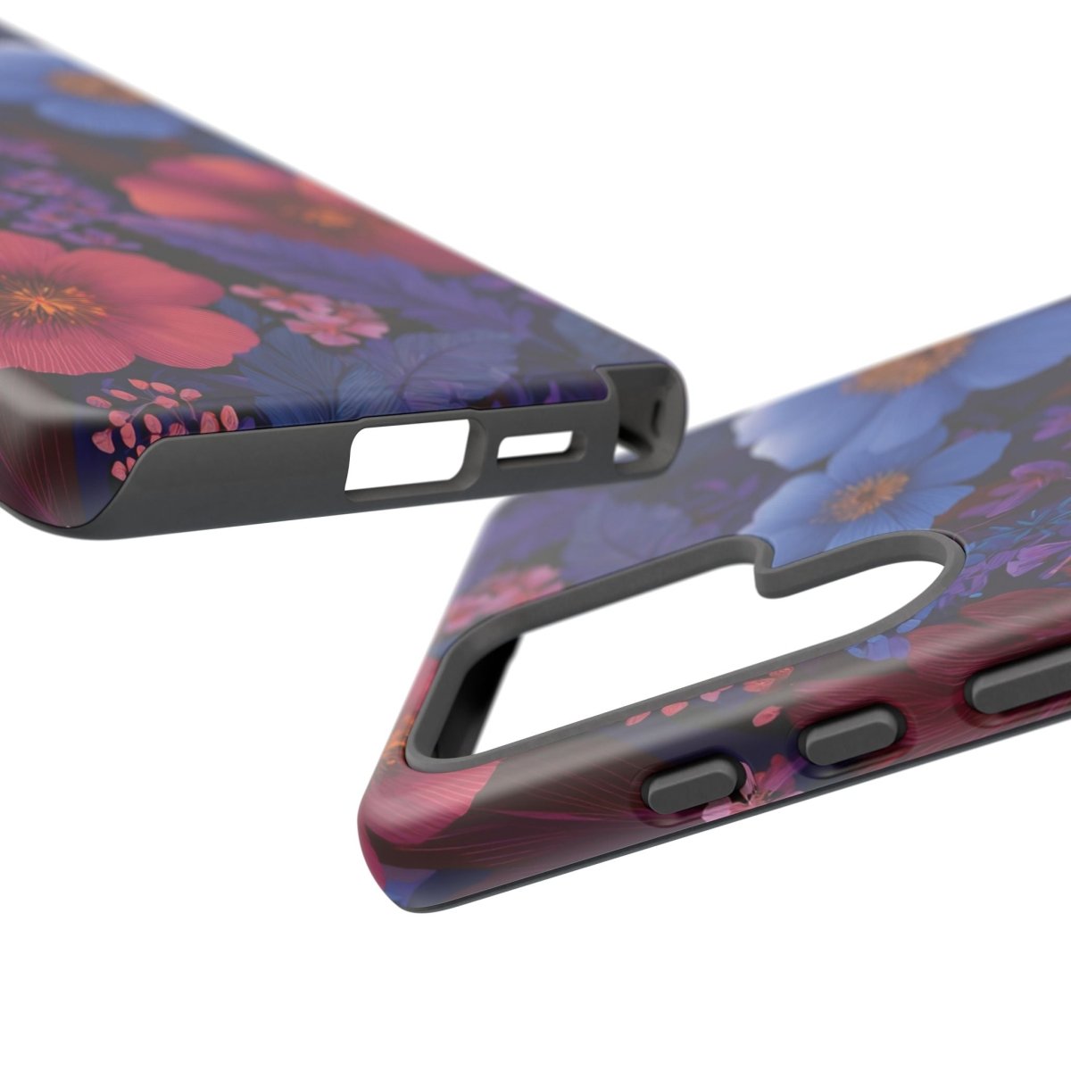 Samsung Tough Phone Case by WOYC in Lavender Tropics design, durable protective case for Galaxy phones.
