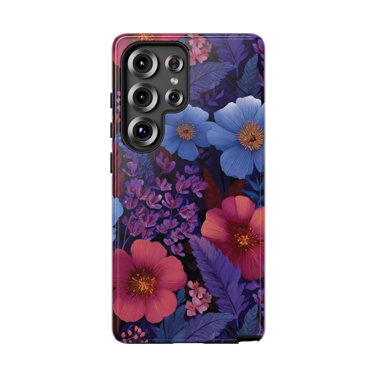 Samsung Tough Phone Case in Lavender Tropics by WOYC, designed for durable protection and vibrant style.