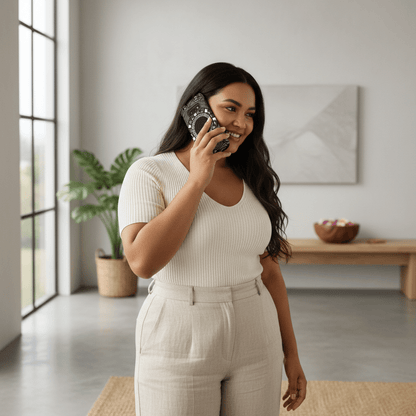 Samsung tough phone case by WOYC featuring a Māori design, suitable for AU/NZ/USA markets, showcasing durability and style.