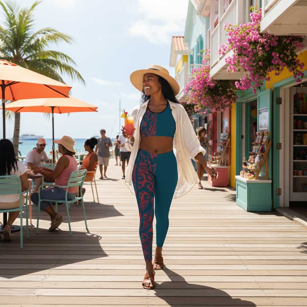 Seamless Sports Bra - Bloom Winterberry Blue - AU/NZ/USA