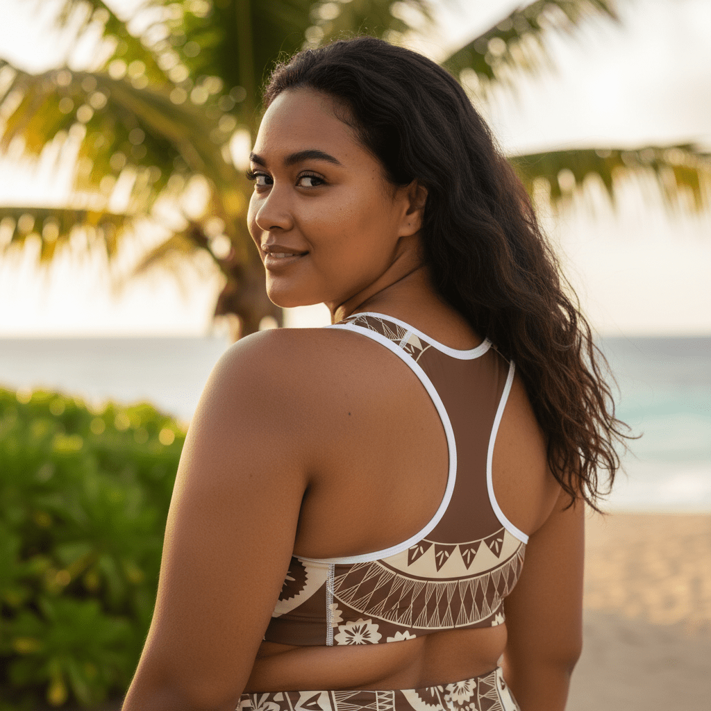 Seamless Sports Bra - Fiji Brown - AU/NZ/USA - The Koko Samoa