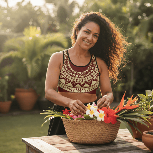 Seamless Sports Bra - Fiji Red - AU/NZ/USA - The Koko Samoa