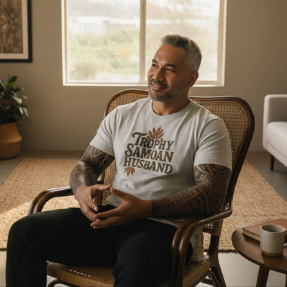 Soft Men's Tee - Trophy Samoan Husband - USA - The Koko Samoa