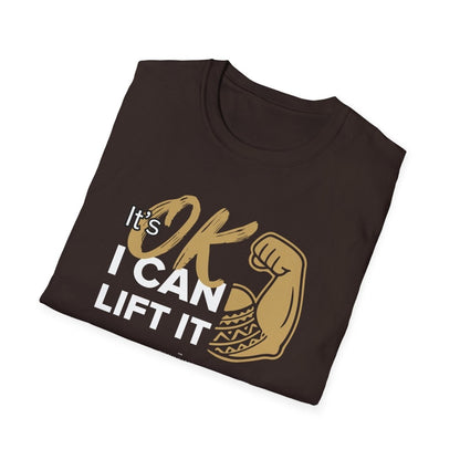 Unisex soft T-shirt by The Print Bar with "I Can Lift It" personalized print, casual fit, in soft fabric, suitable for AU/NZ markets.