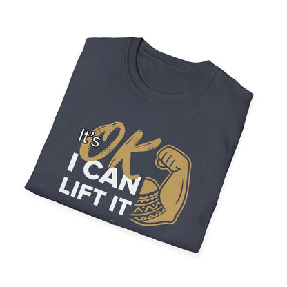 Soft unisex "I Can Lift It" personalized tee by The Print Bar, featuring casual fit and custom text, in AU/NZ sizing.