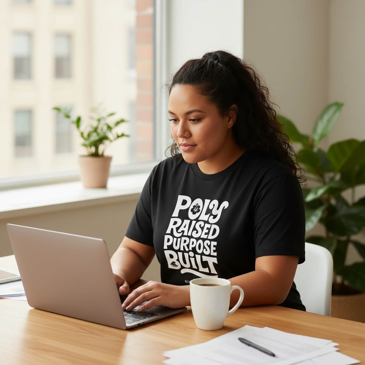 Unisex soft poly-raised personalized T-shirt by The Print Bar featuring custom design on light fabric.