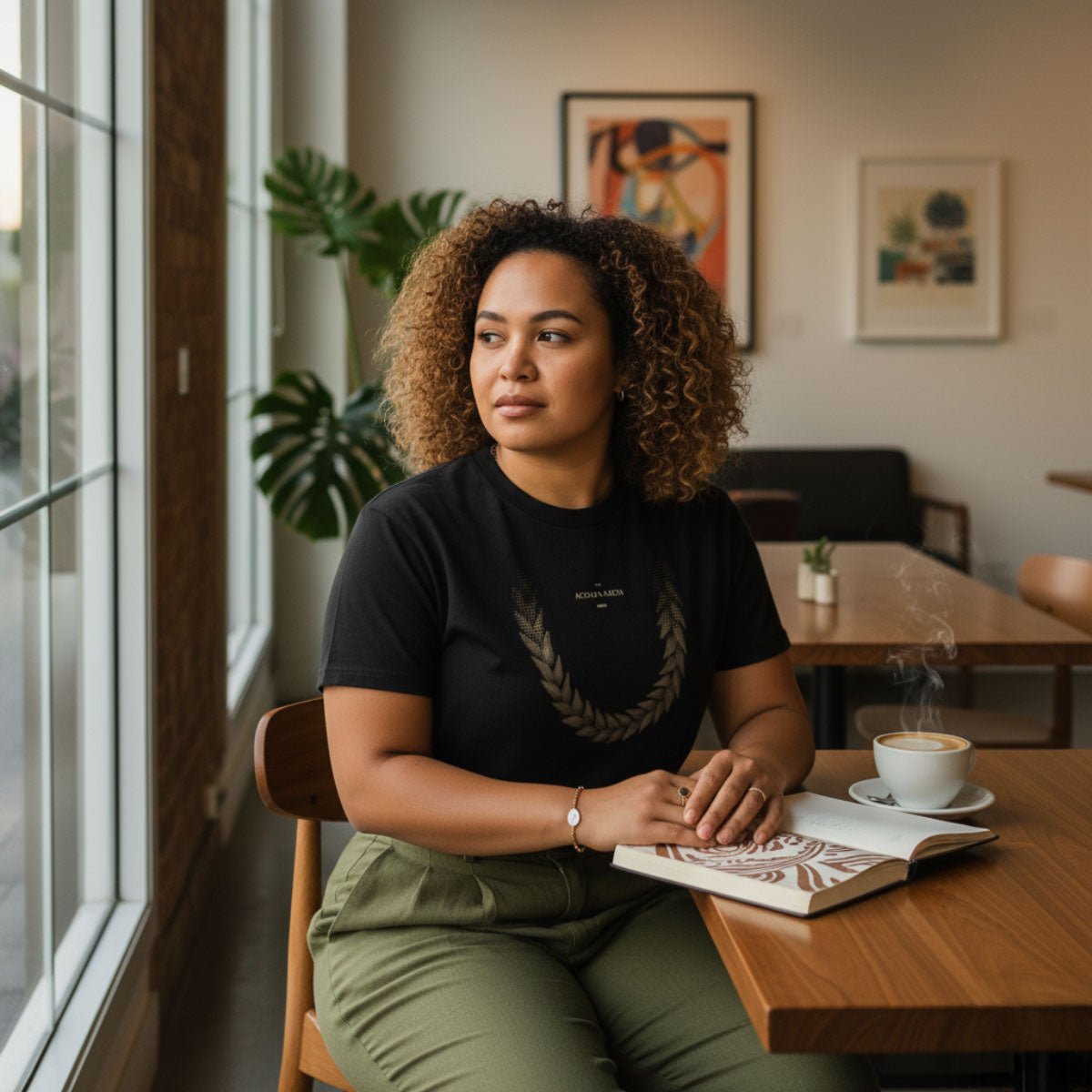 Unisex soft brown tee by The Print Bar featuring Ula Fala design, casual style, and comfortable fit.