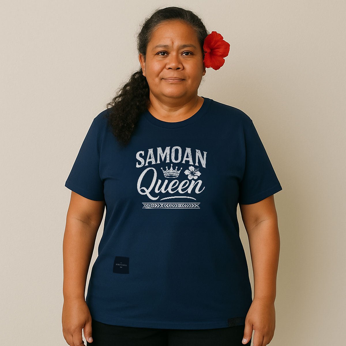 Soft unisex Samoan Queen T-shirt from The Print Bar, featuring a comfortable fit and cultural design.