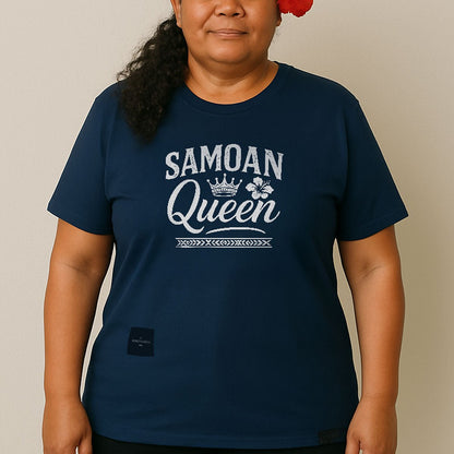 Soft unisex Samoan Queen T-shirt by The Print Bar featuring a comfortable fit and cultural design in natural fabric.