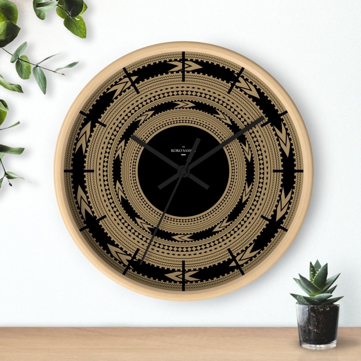 Black 10-inch wall clock with a modern design, suitable for home decor in AU, NZ, and USA settings.
