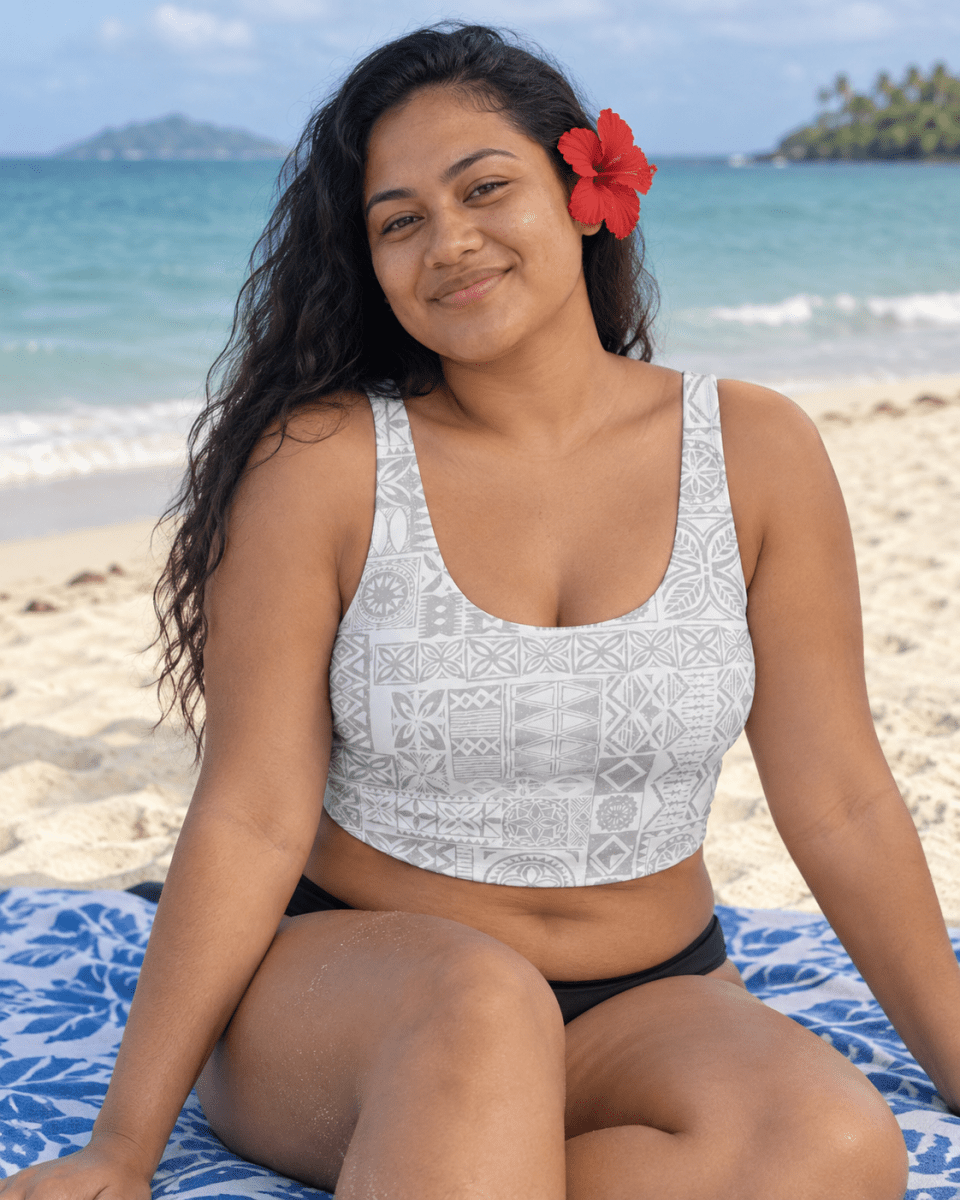 Sports Bra - White Sunday - The Koko Samoa