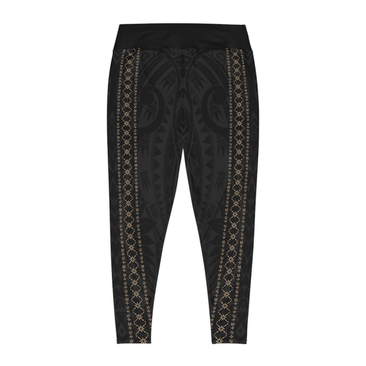 Plus size IslandCurvy Malu leggings in 2XL to 6XL, featuring vibrant island-inspired print and comfortable fit.