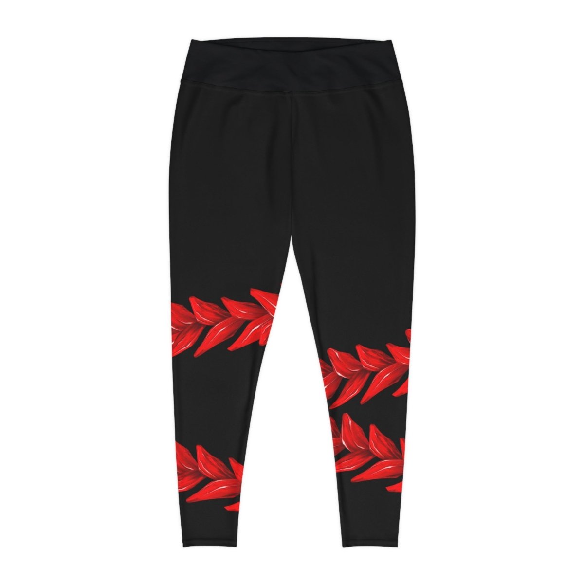 Plus size 2XL to 6XL leggings from Subliminator featuring IslandCurvy Ula Fala design in vibrant colors and comfortable fit.