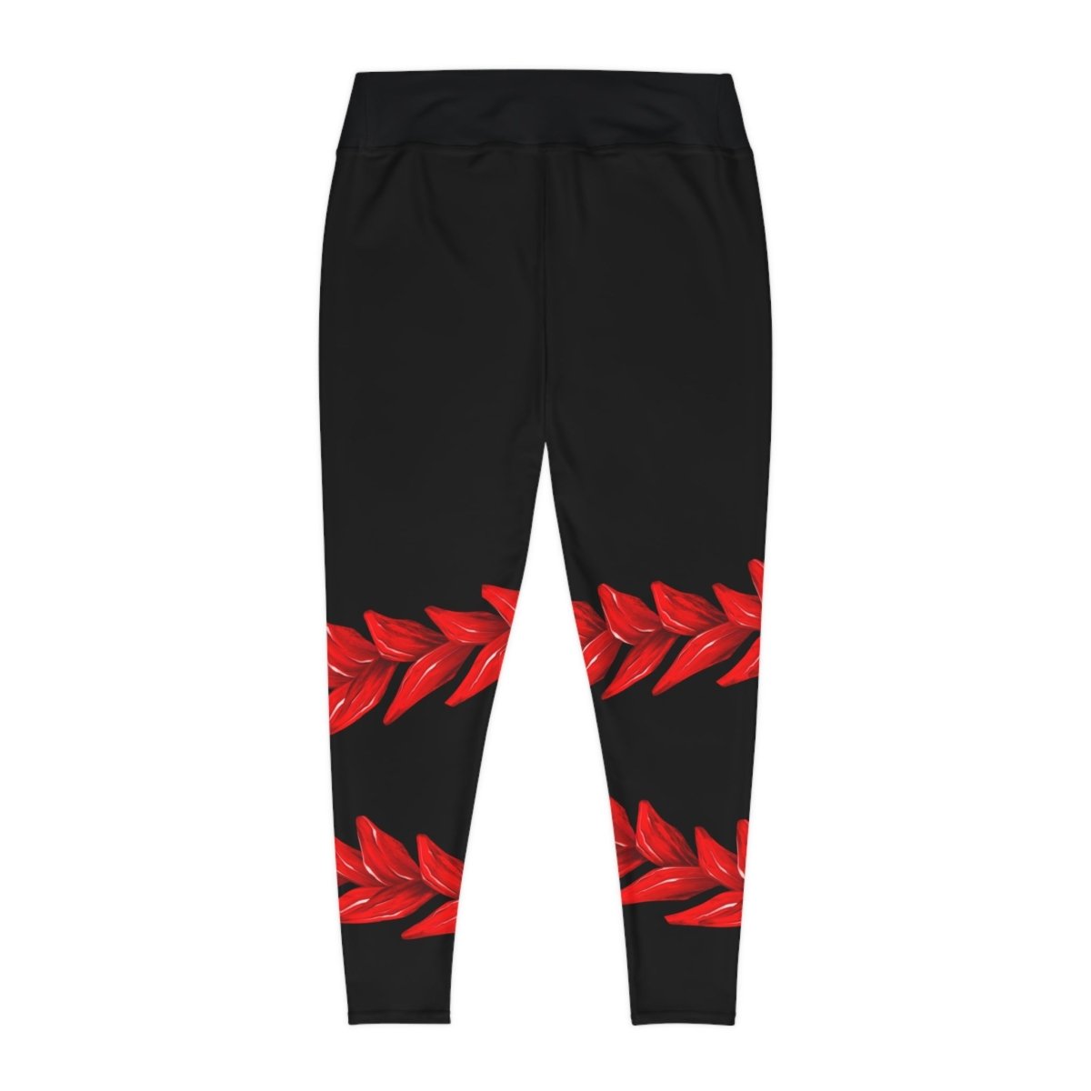 Plus size Subliminator IslandCurvy leggings in Ula Fala pattern, available in 2XL to 6XL, showing the vibrant design and fit.