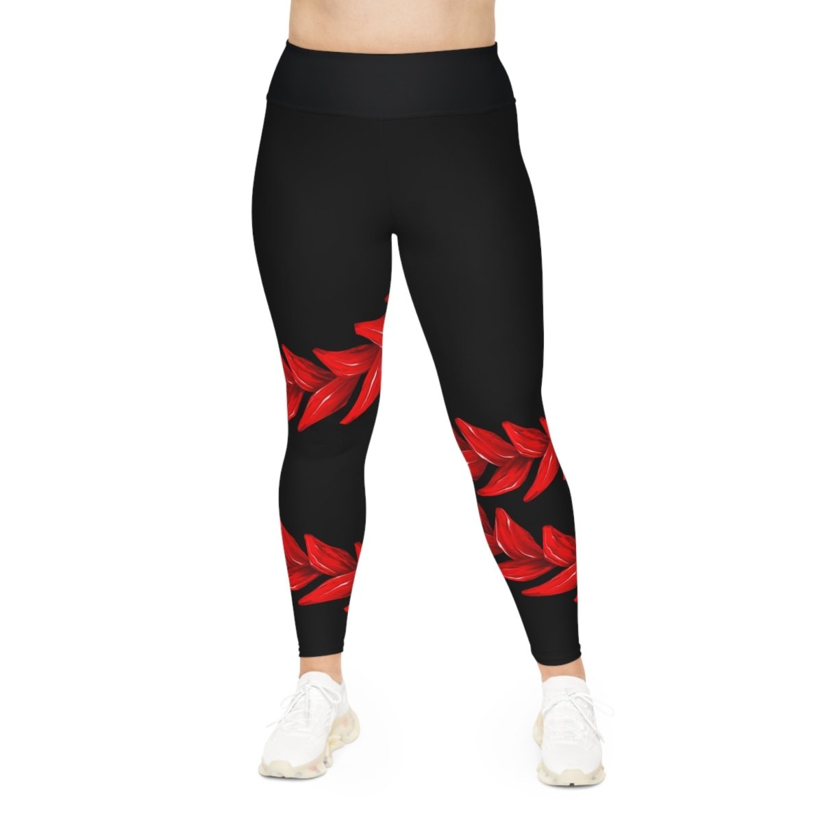 Subliminator IslandCurvy plus size leggings in 2XL to 6XL, featuring vibrant Ula Fala print, designed for comfort and style.