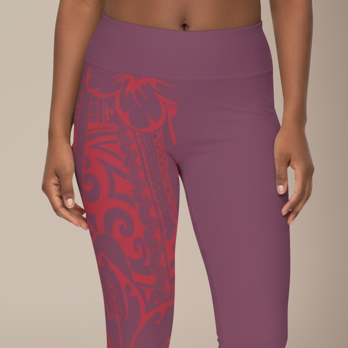 Plus size 2XL to 6XL leggings in Damson, featuring a snug fit and vibrant color.