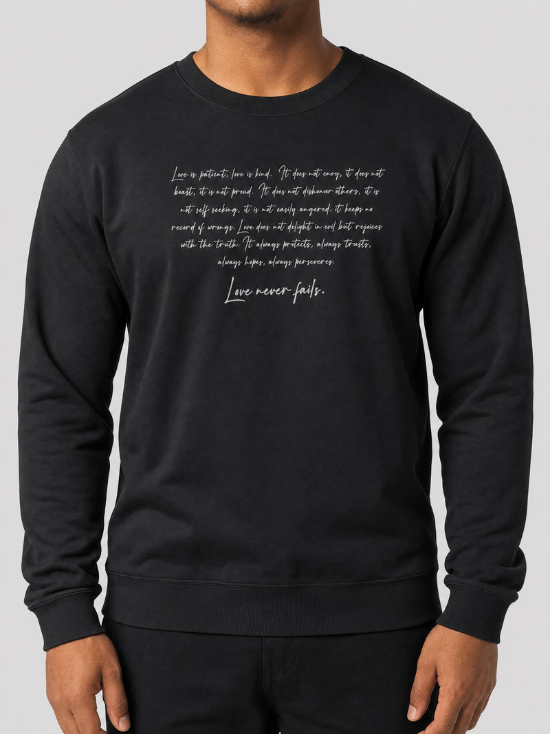 Champion  Unisex Sweatshirt - Love Never Fails - AU/NZ/USA