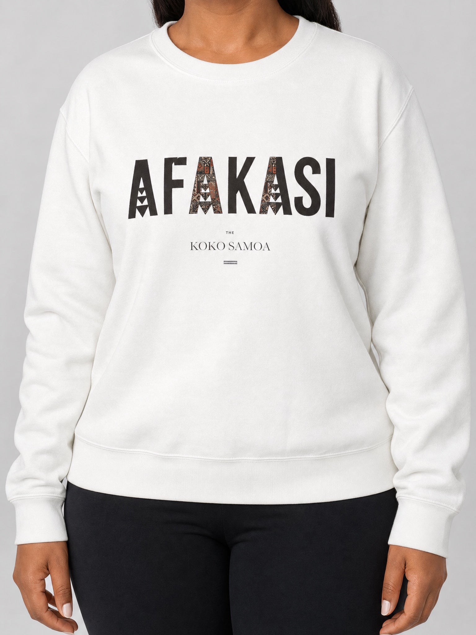 Unisex Heavy Sweatshirt - Afakasi on a light grey studio background