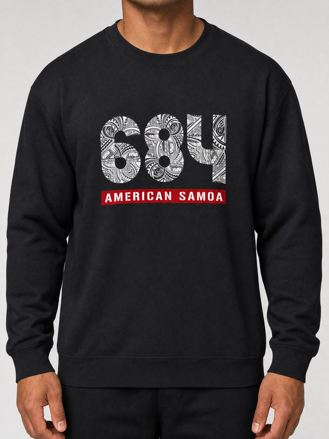Unisex Heavy Sweatshirt - American Samoa 684 on a light grey studio background