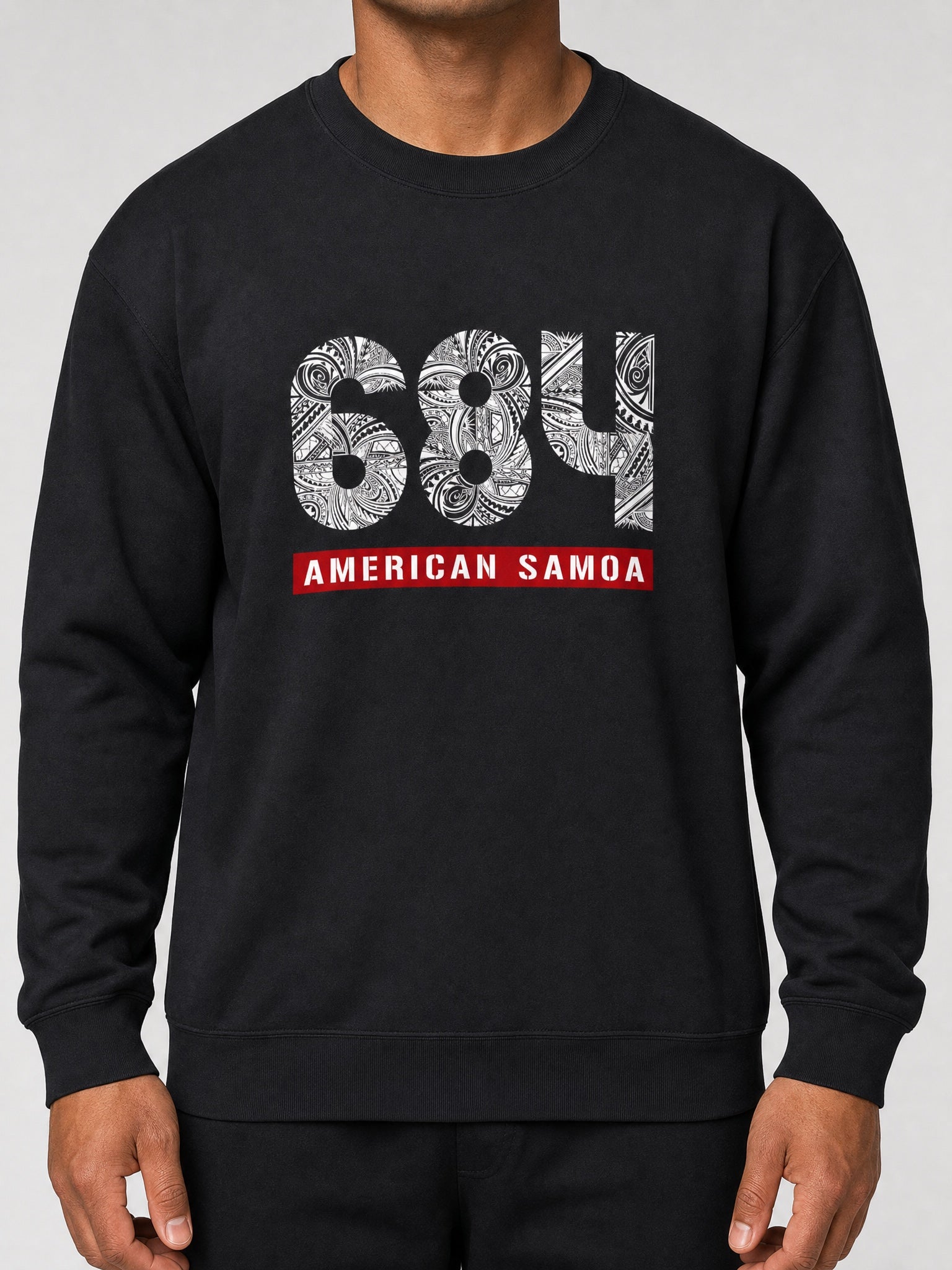 Unisex Heavy Sweatshirt - American Samoa 684 on a light grey studio background