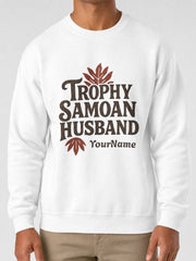 Unisex Heavy Sweatshirt - Trophy Samoan Husband on a light grey studio background