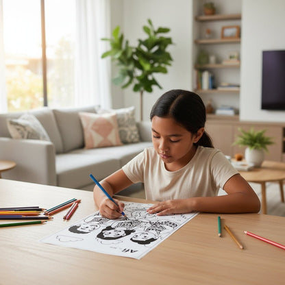 Downloadable Learn and Colour Sheet - Afi - AU/NZ/USA - The Koko Samoa